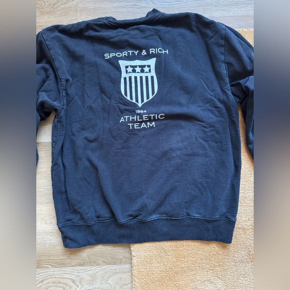 🍂Sporty & Rich Athletic Team Crewneck - Black - Picture 11 of 13